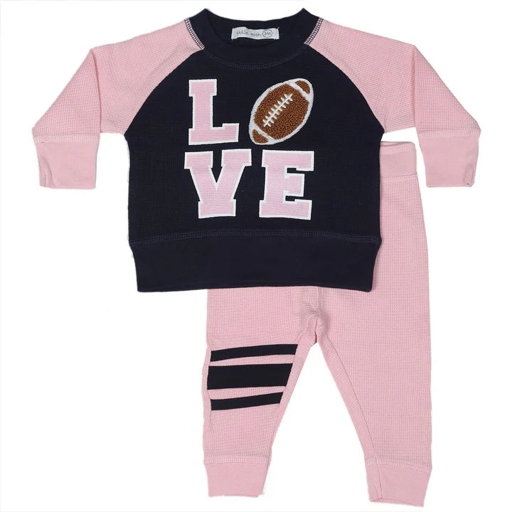 FOOTBALL FAN 2 PC SET - PINK
