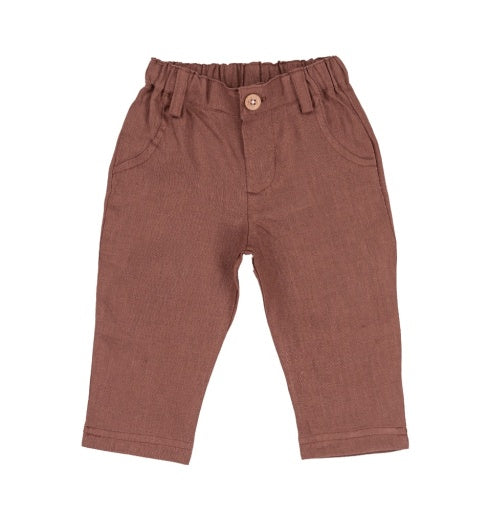 BROWN LINEN TROUSERS