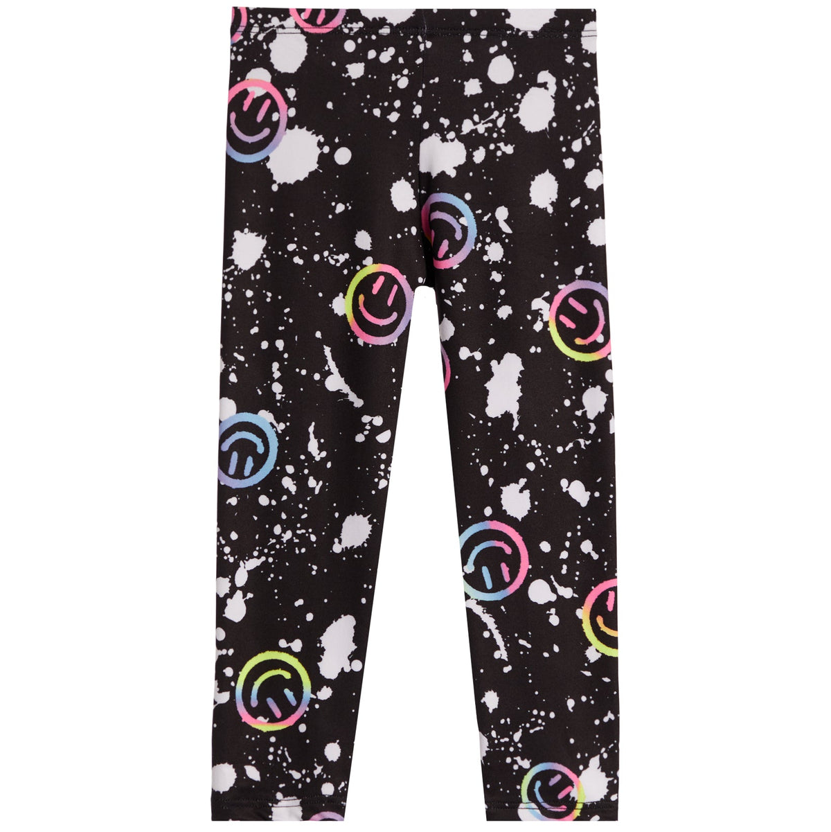 Black Multicolor Smiley Legging
