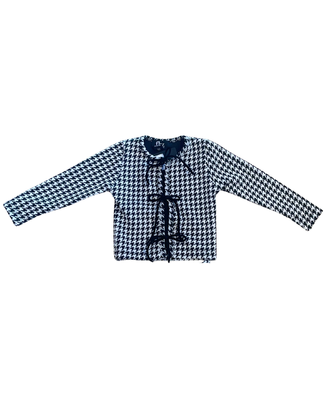 Black and White Houndstooth Top