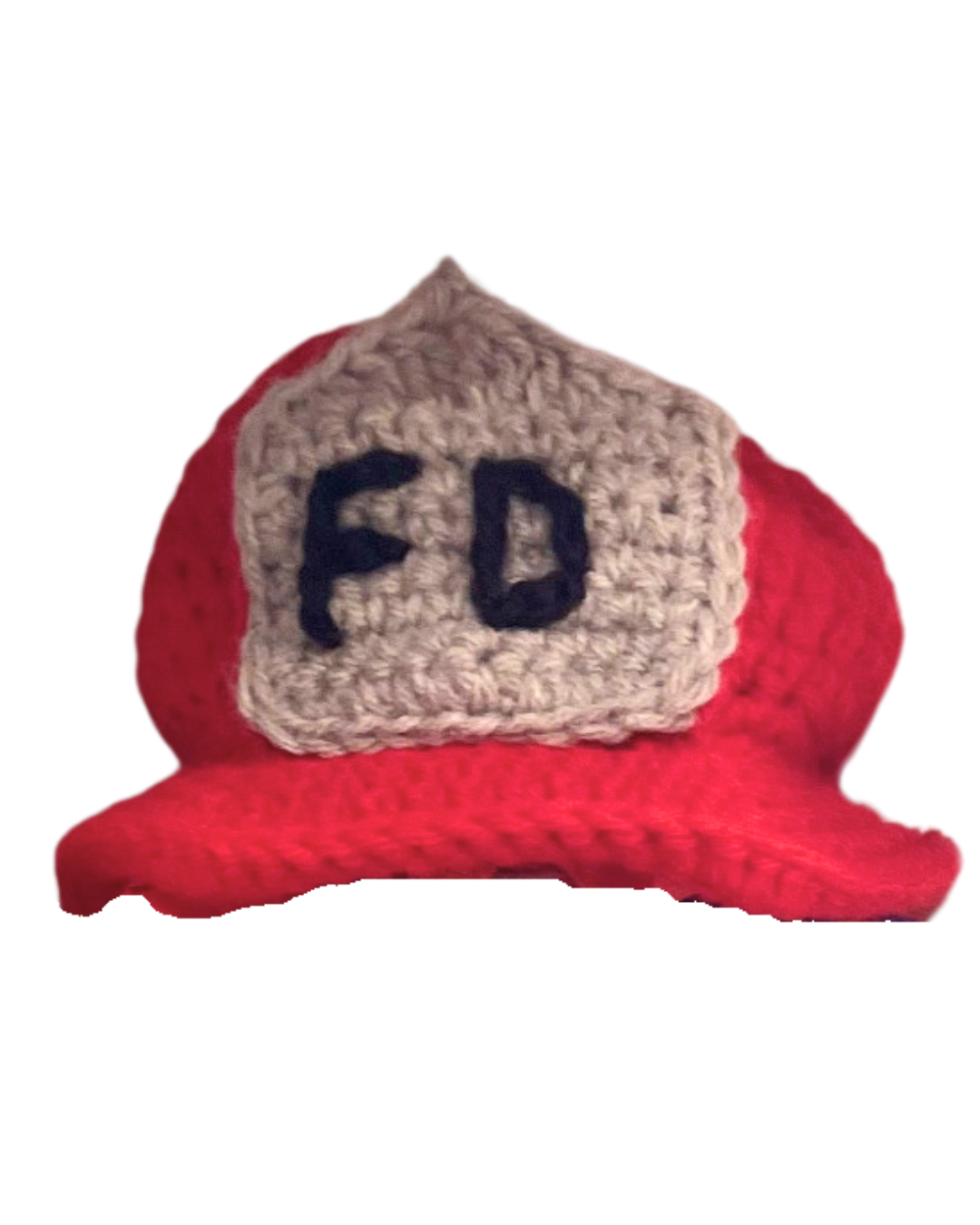 Fireman Crochet Baby Hat- Red