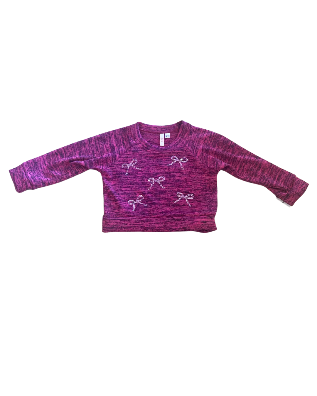 Hot Pink Cashmere Raglan Sweatshirt