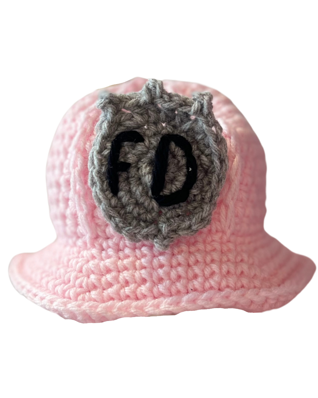 Fireman Crochet Hat- Pink