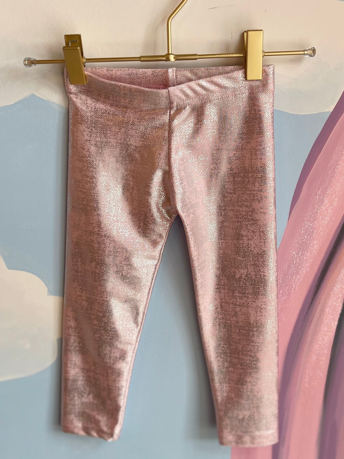 Pink/Silver Denim Legging