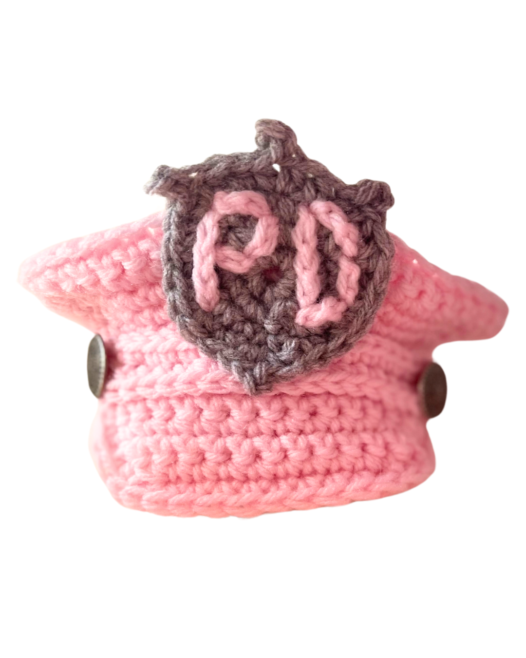Crochet Police Baby Hat- Pink