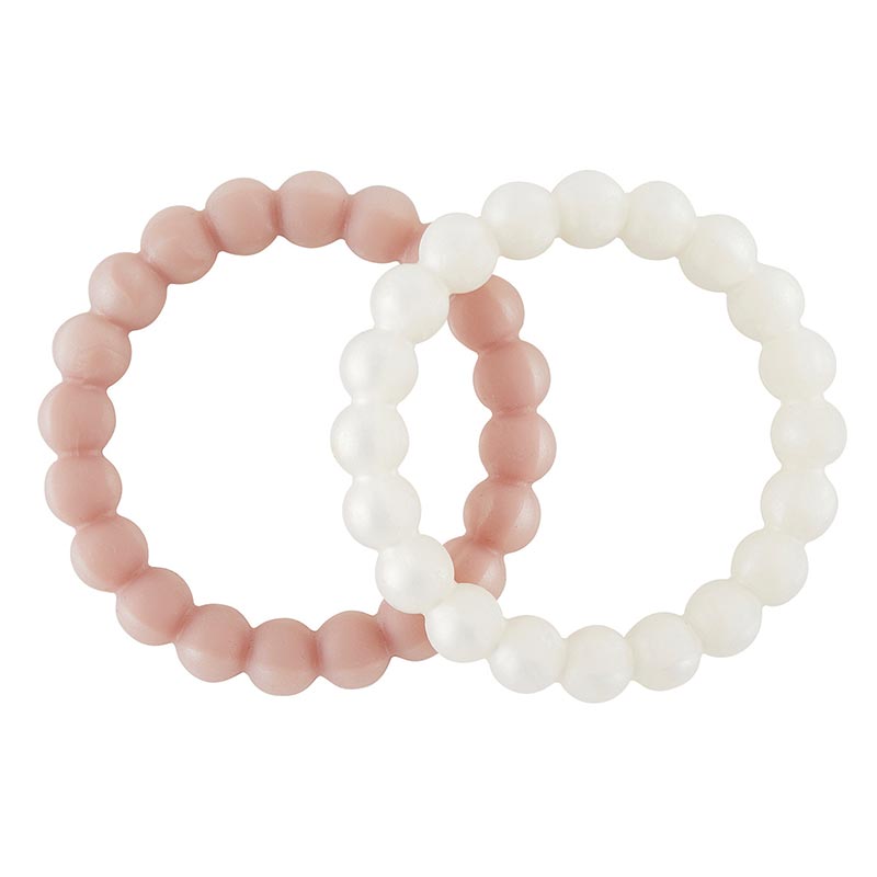 2 Pack Pearl Silicone Bracelet Teether Set