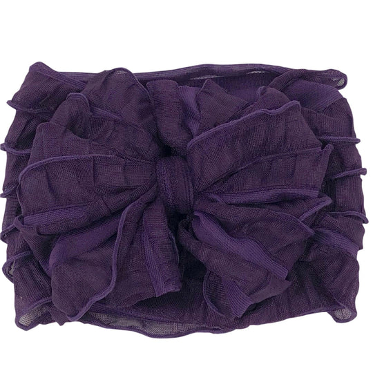 Plum Ruffled Headband