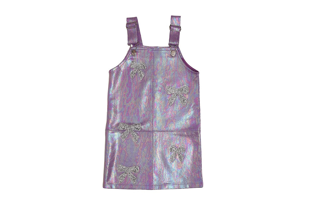 Purple Bow Overalls