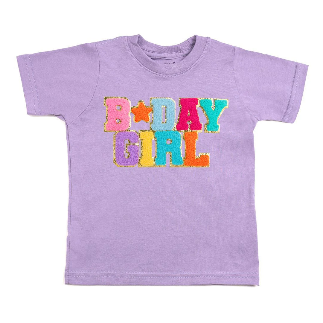 B*Day Girl Patch SS T-Shirt-Lavender