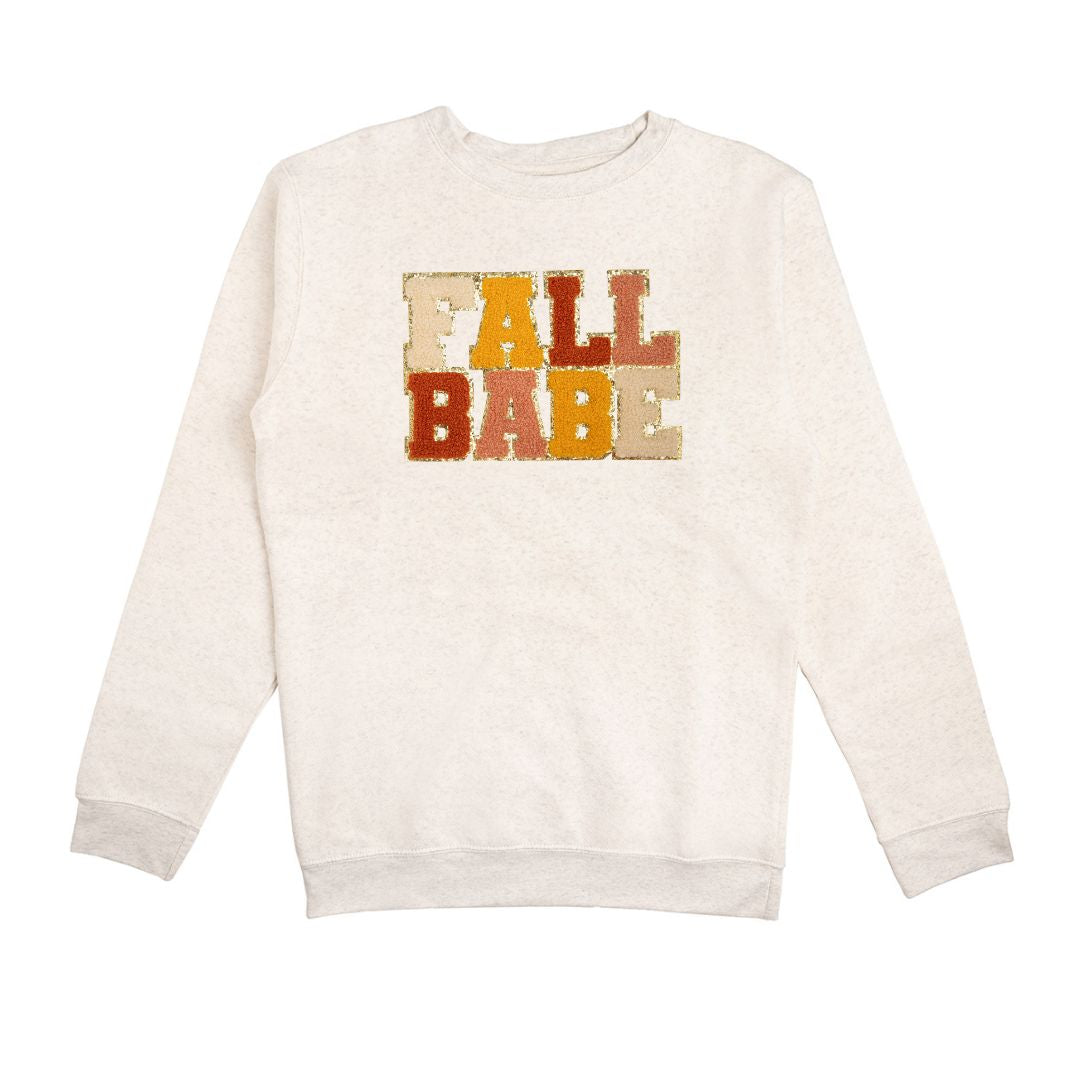Fall Babe Patch Adult Sweatshirt- Natural