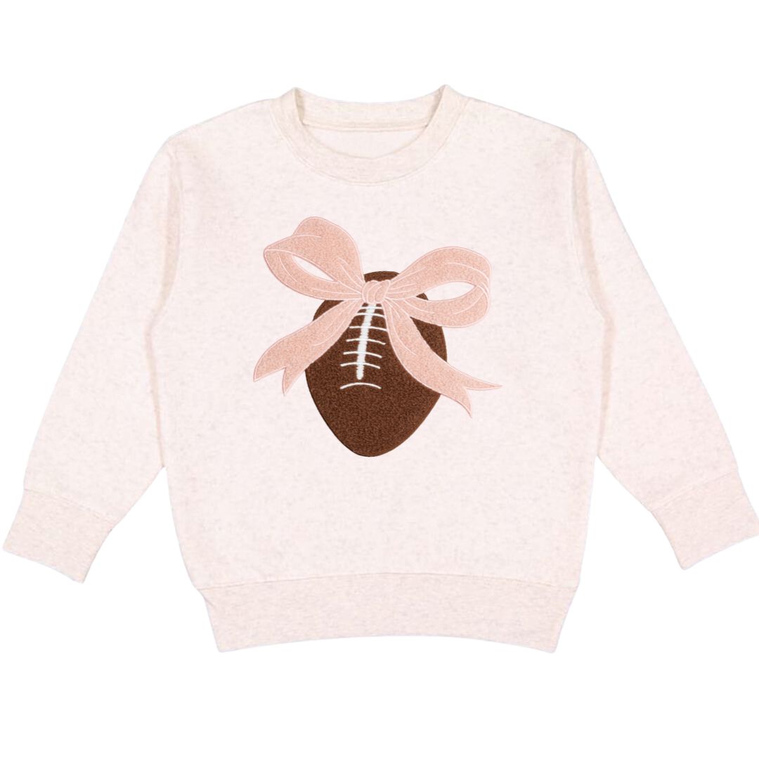Coquette Football Patch Sweatshirt - Natural