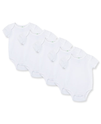 White Bodysuits 5 pack