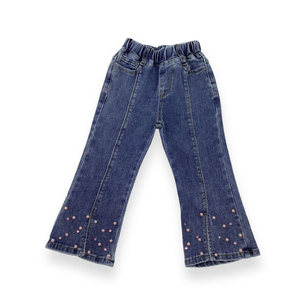 Denim Embellished Flare Jeans