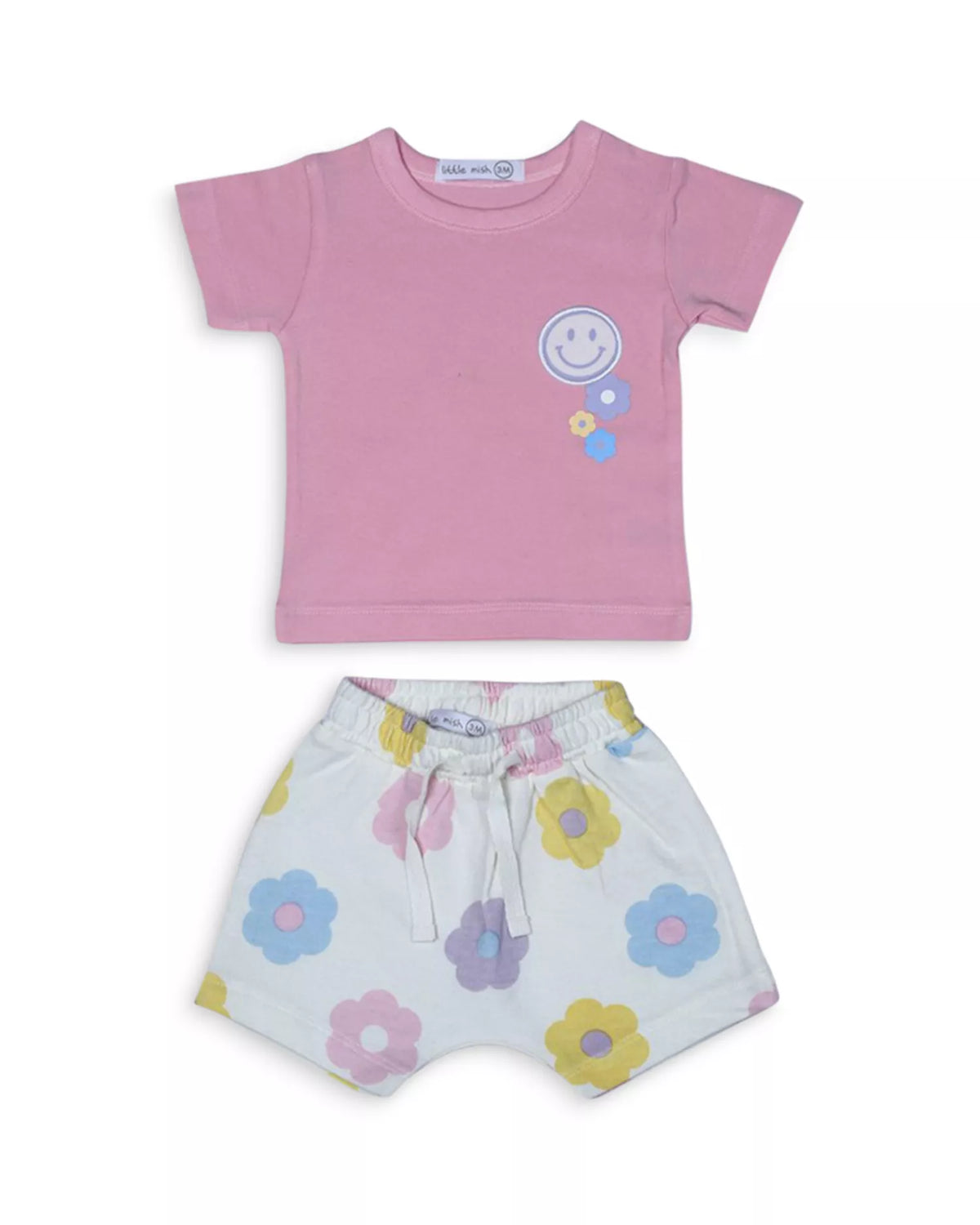 Pink Spring Daisy Tee and Short Set