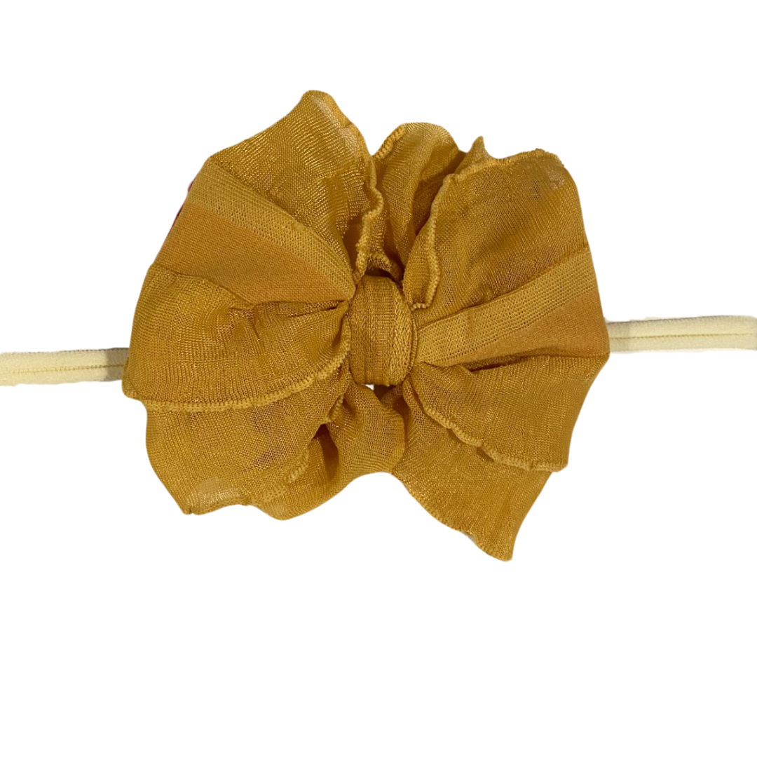 Mustard Mini Ruffle Headband