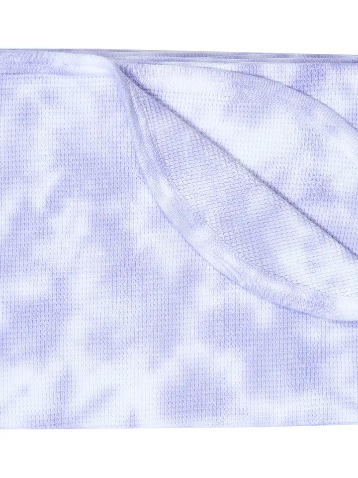 HEART TIE DYE BLANKET - LILAC