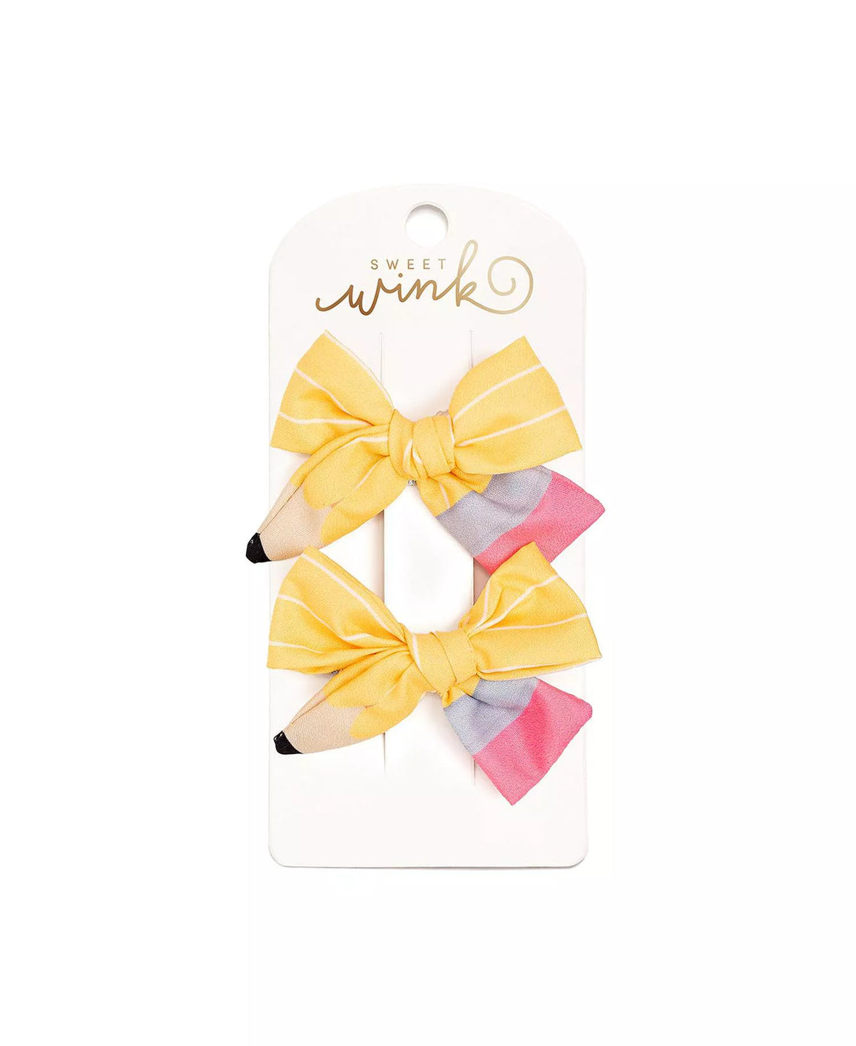 School Days Pencil Bow Clip Set