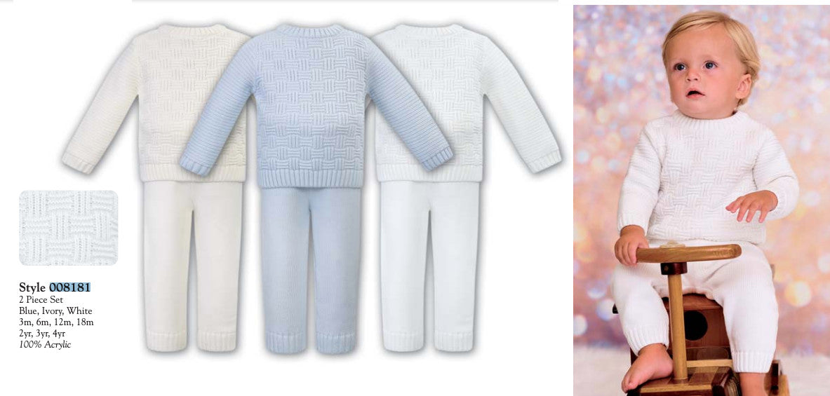 Knitted 2 Piece Set - Blue