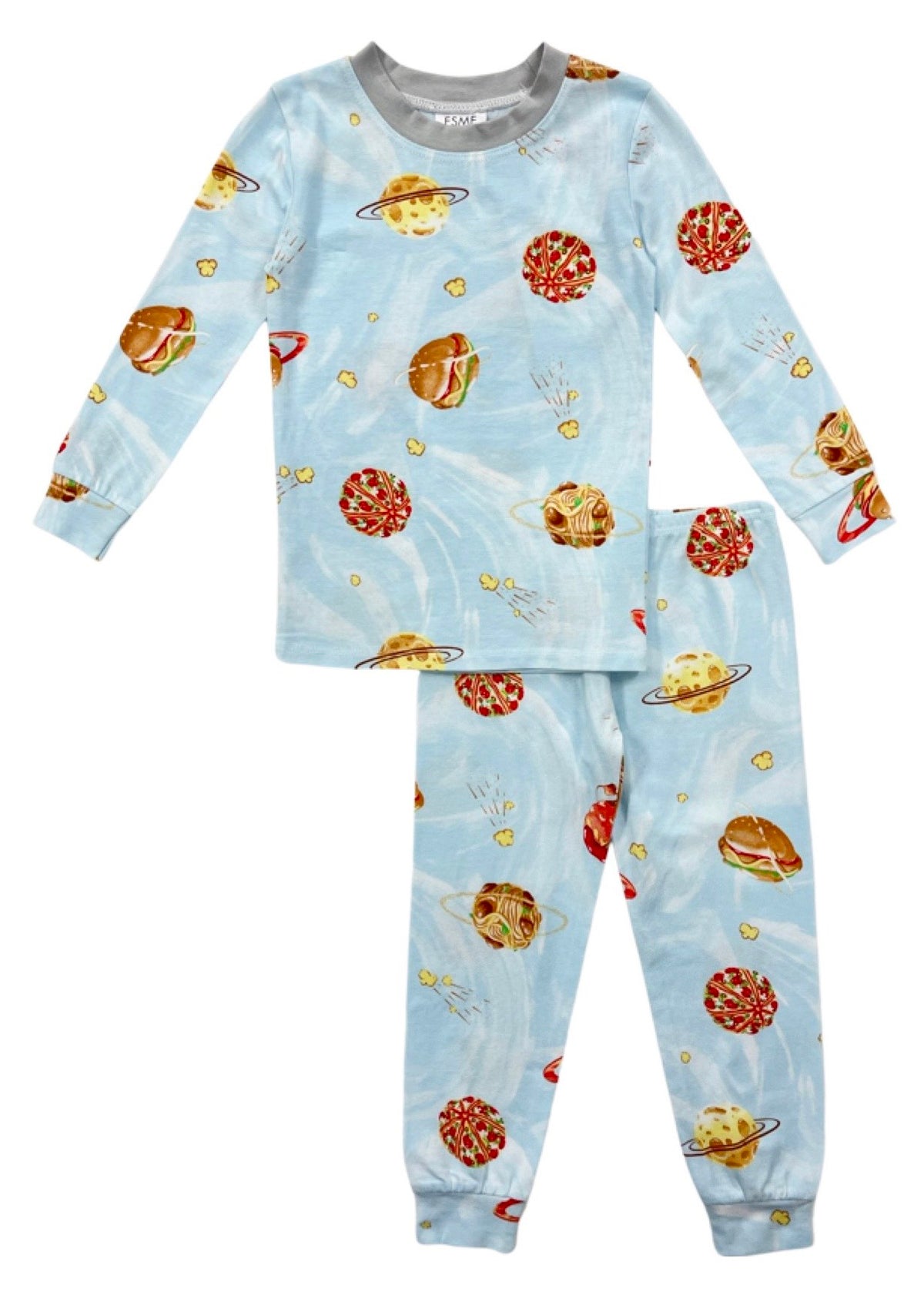 Food Galaxy Tweens Boys Long Sleeve Crew Neck Set