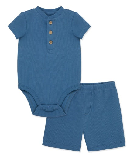 blue 2pc short set