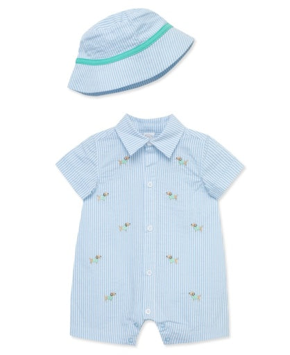puppies romper-hat