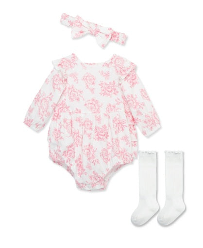 Rose Toile Bubble Set