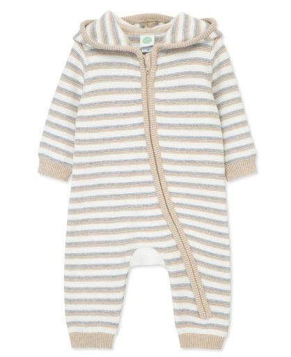 Neutral Striped Knit Coverall