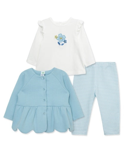 Houndstooth 3pc Cardigan Set