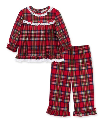 girls plaid 2pc pj l935 2T-3T-4T  2-2-2