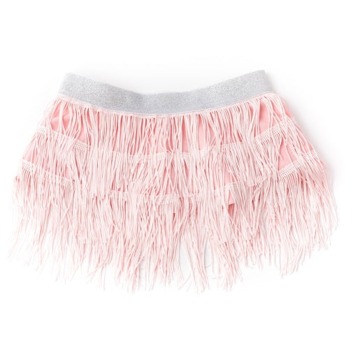 fringe skirt - light pink