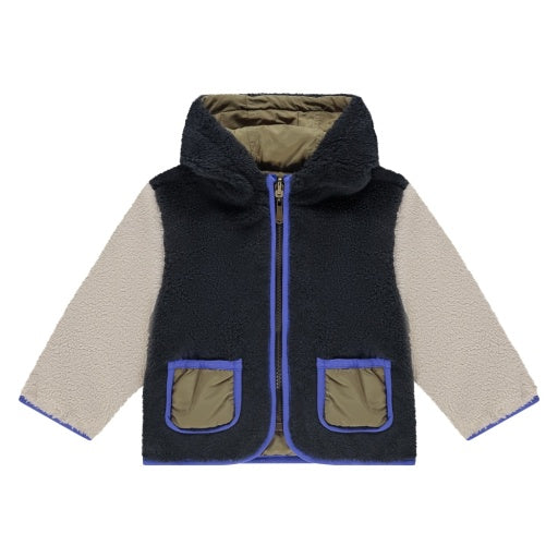 BABY BOYS TEDDY JACKET REVERSIBLE
