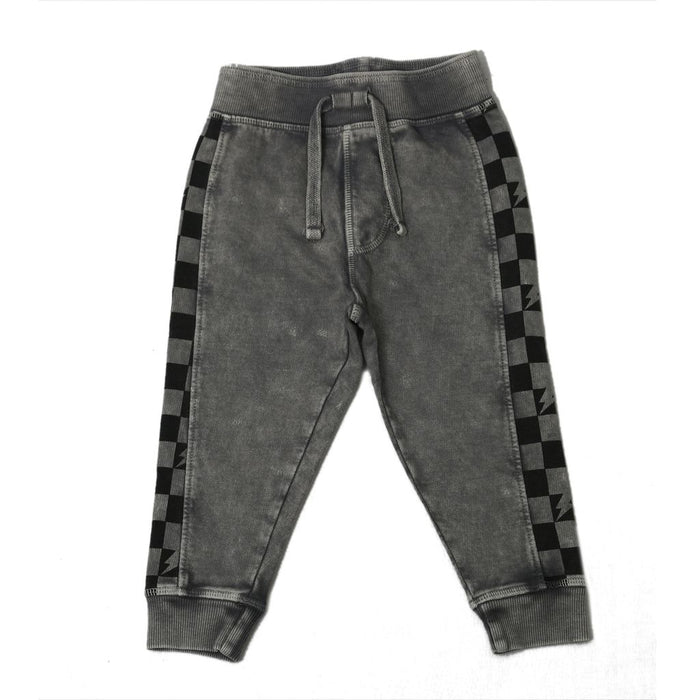 Enzyme Check Jogger Pants-Coal