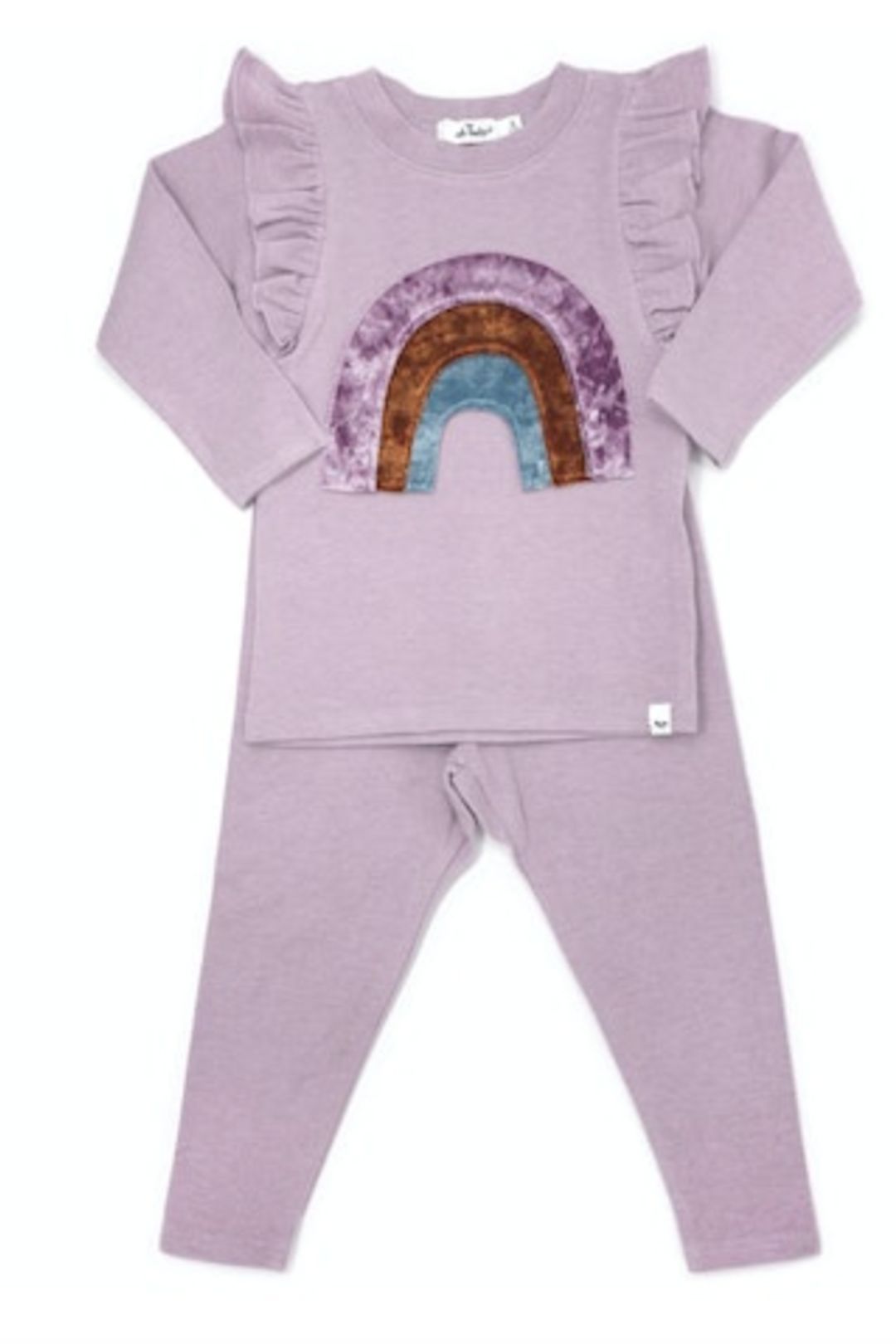 Velvet Rainbow Millie L/S 2PC Set-Dusty Lavender