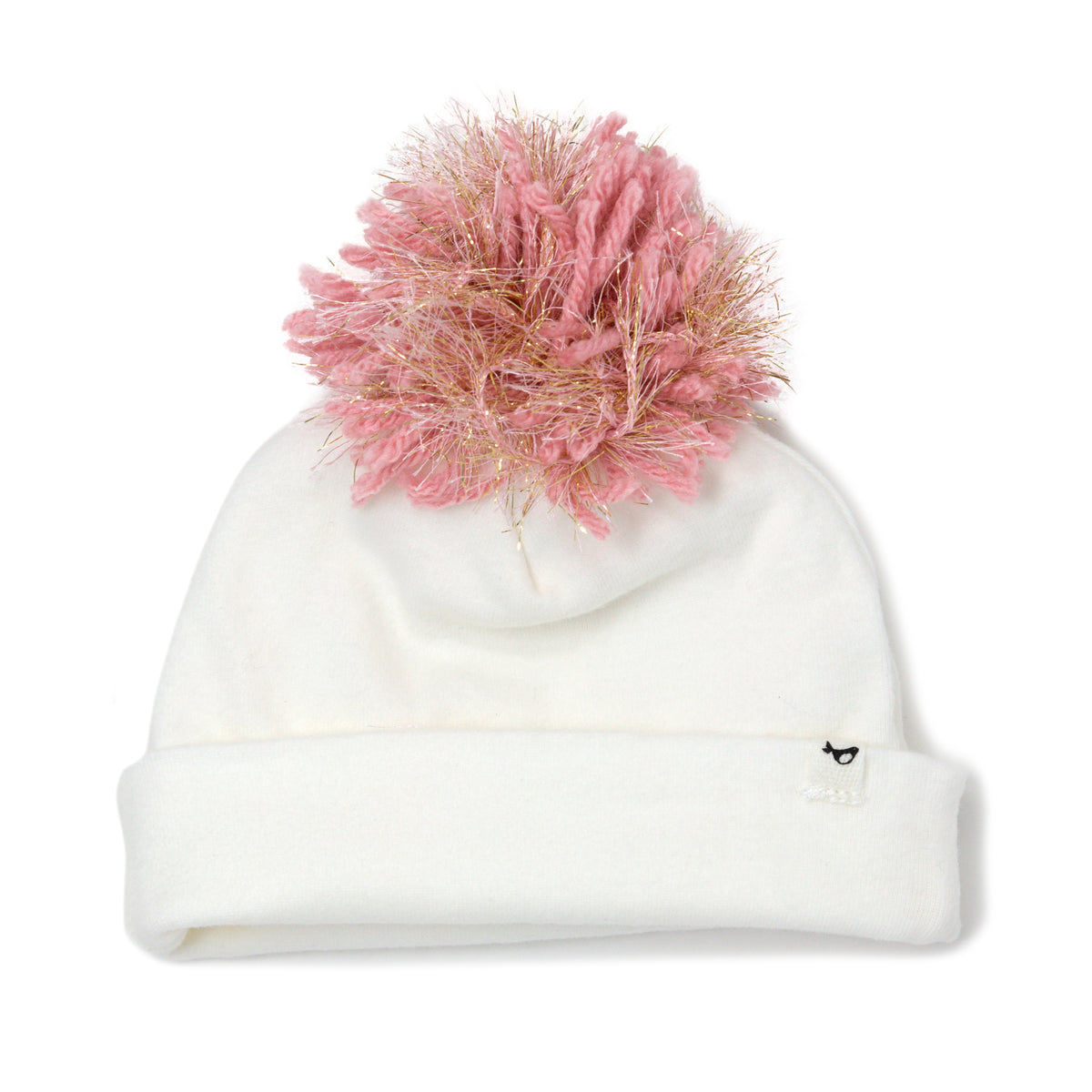 Yarn Pom - Blush Pink / Gold on Cream - Hat