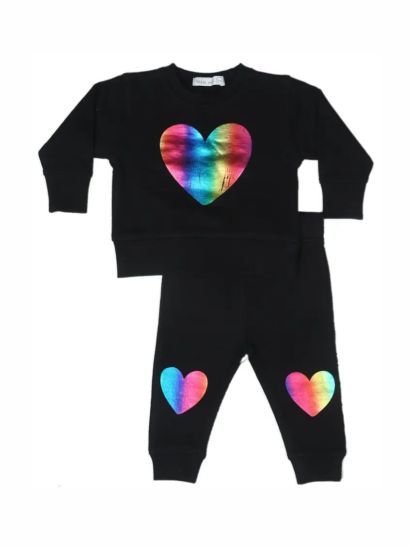 Rainbow Foil 2 PC Set- Black