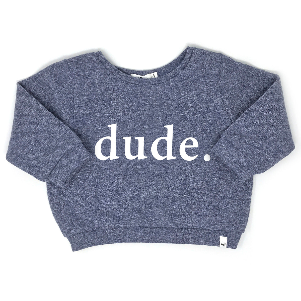 Brooklyn Boxy "dude." white ink-Denim