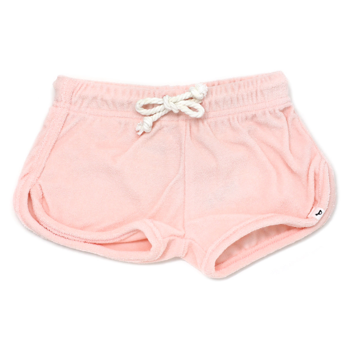 Drawstring Shorter Terry Track Shorts - Pale Pink