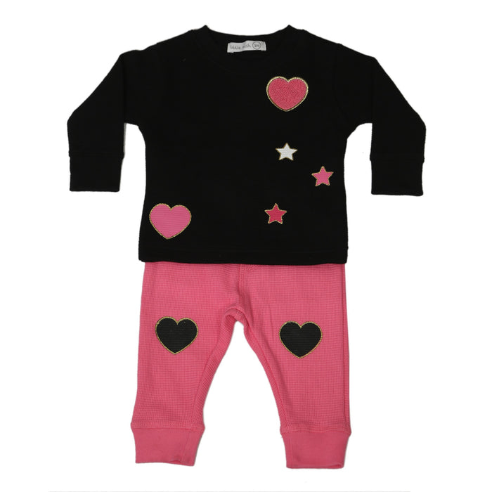 Glitter Patches 2 PC. Set- Black