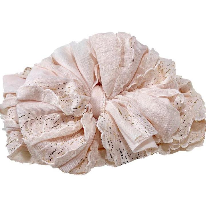 Blush Gold Shimmer Ruffled Headband