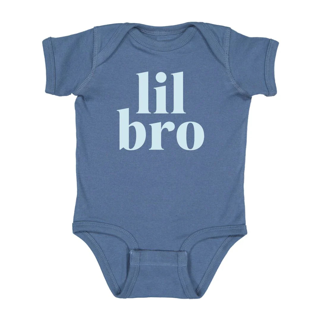 Lil Bro SS Bodysuit-Indigo