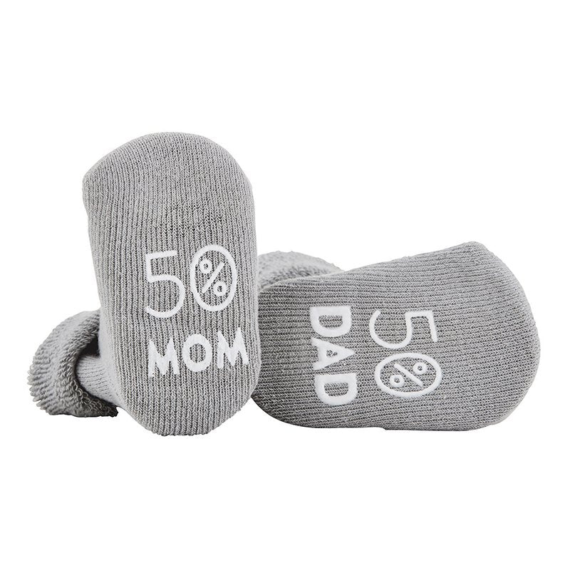 50/50 Mom and Dad Gray Socks