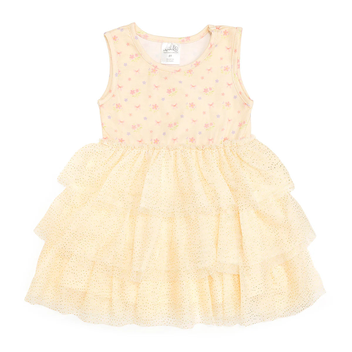 Lemon Floral Tank Tutu Dress