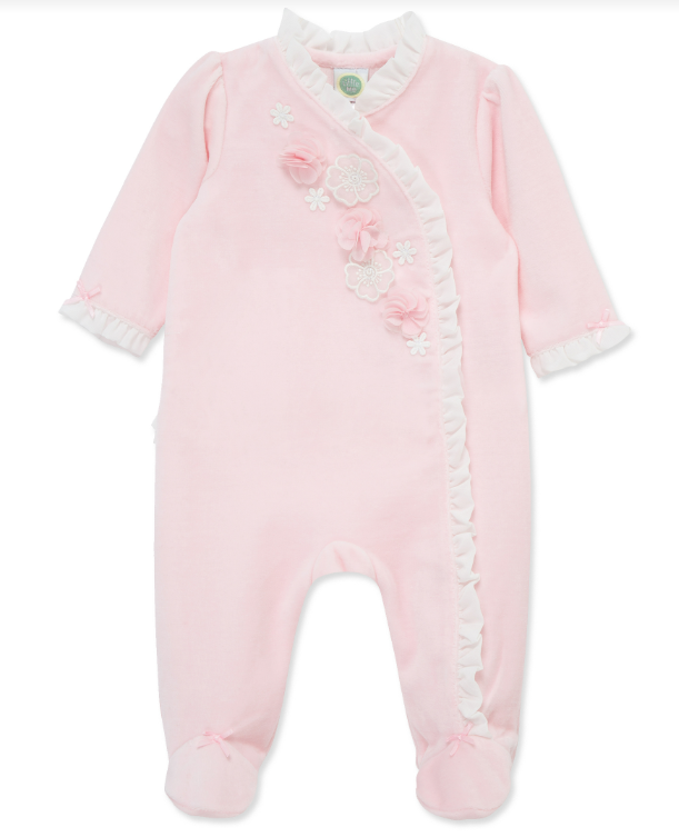 Flowers Footie - Velour