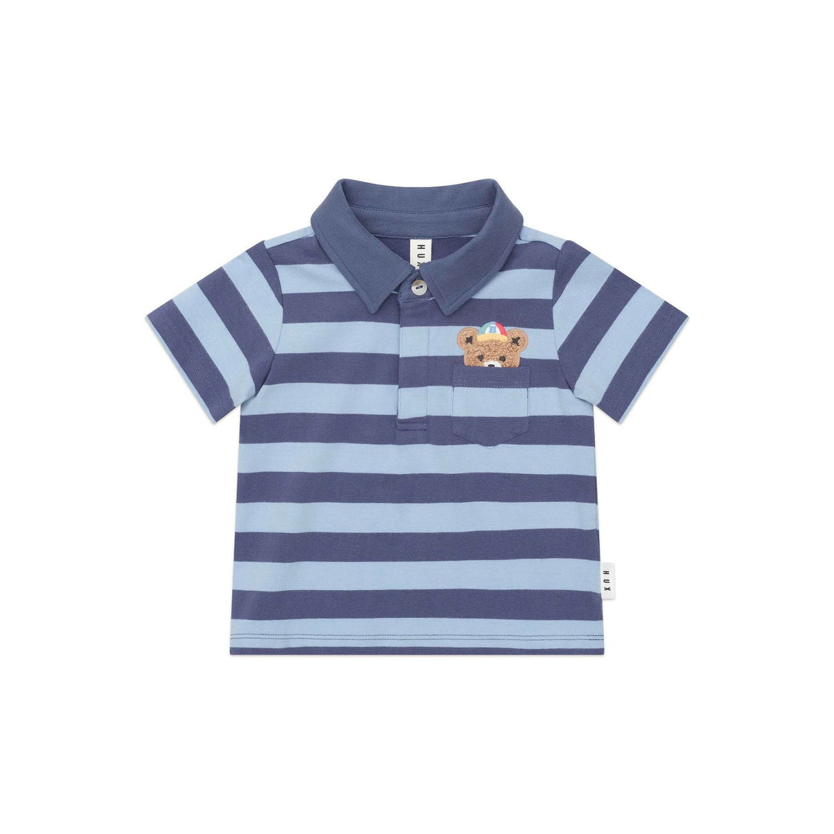 Peeping Hux Blue Stripe Polo T-Shirt