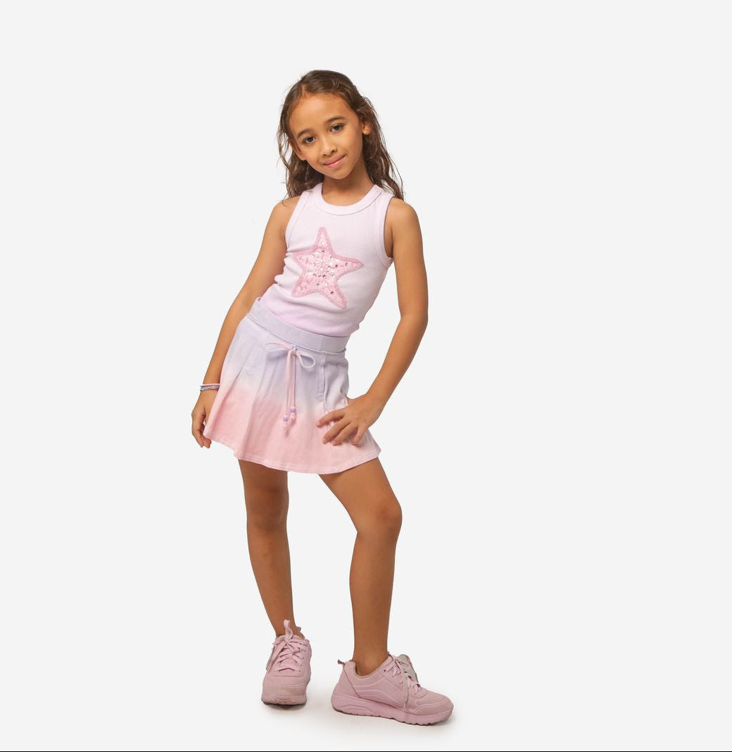 SPORT SKIRT - Colour: LAV/PINK DIP DYE