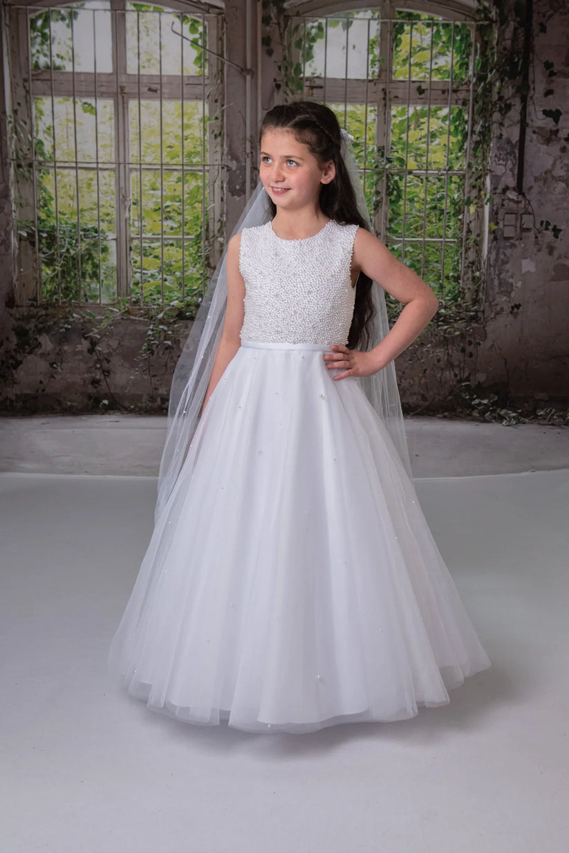 White Communion Dress #4061