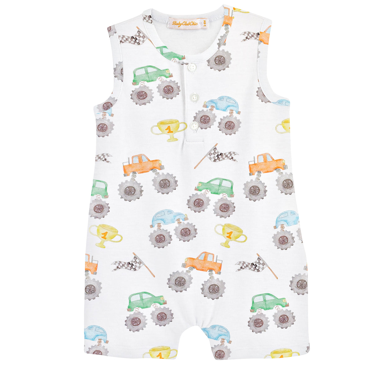 Monster Trucks Printed Romper