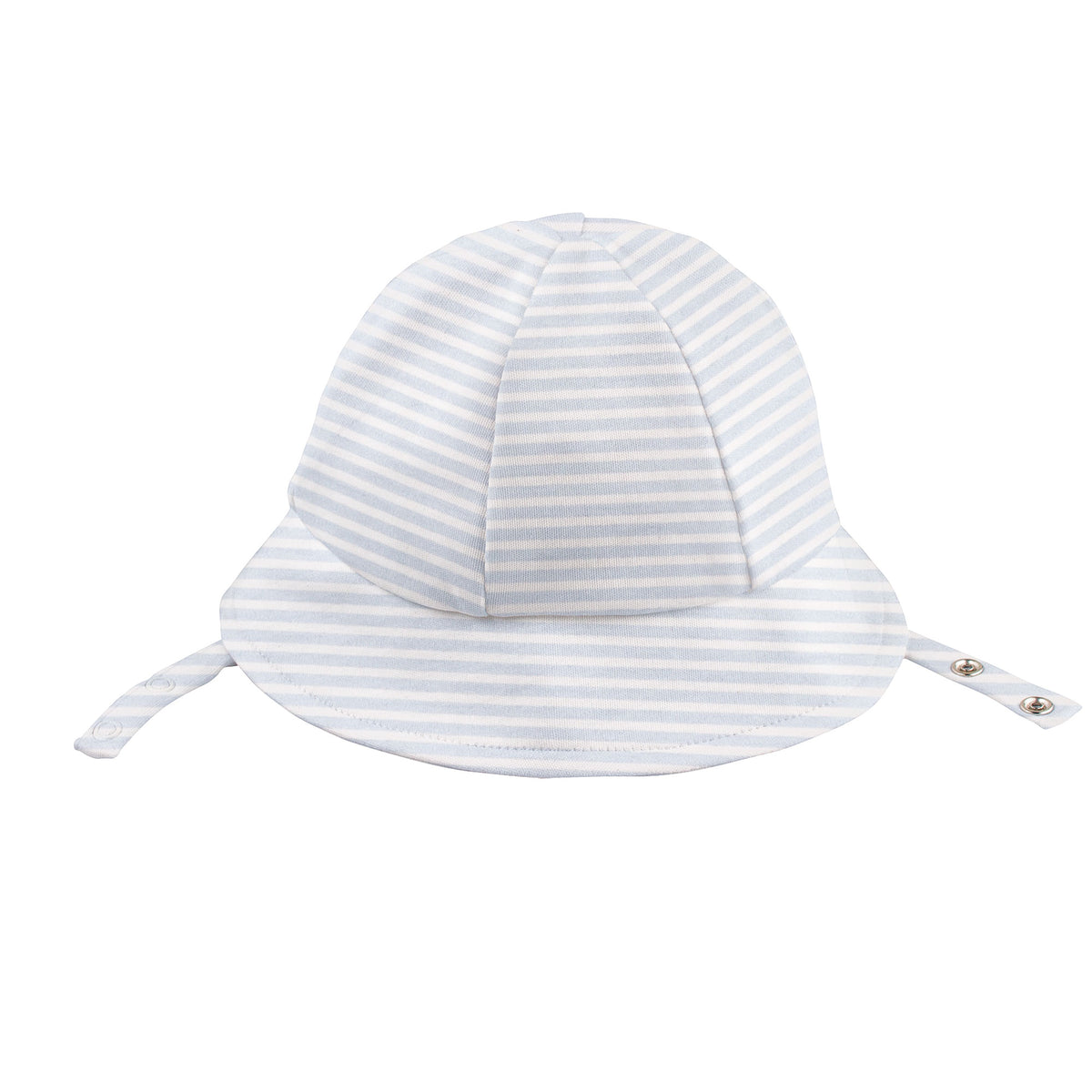 Light Blue Stripes Printed Sun Hat