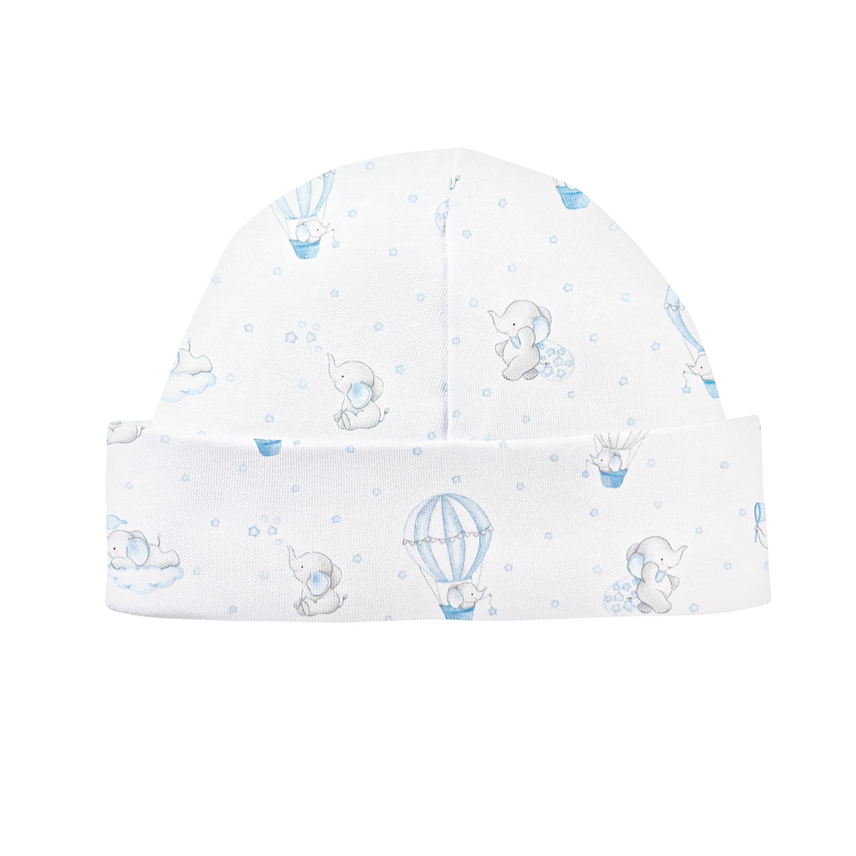 Dreamy Air Balloons Blue Printed Round Hat