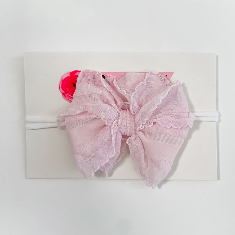 Baby Pink Mini Ruffle Headband